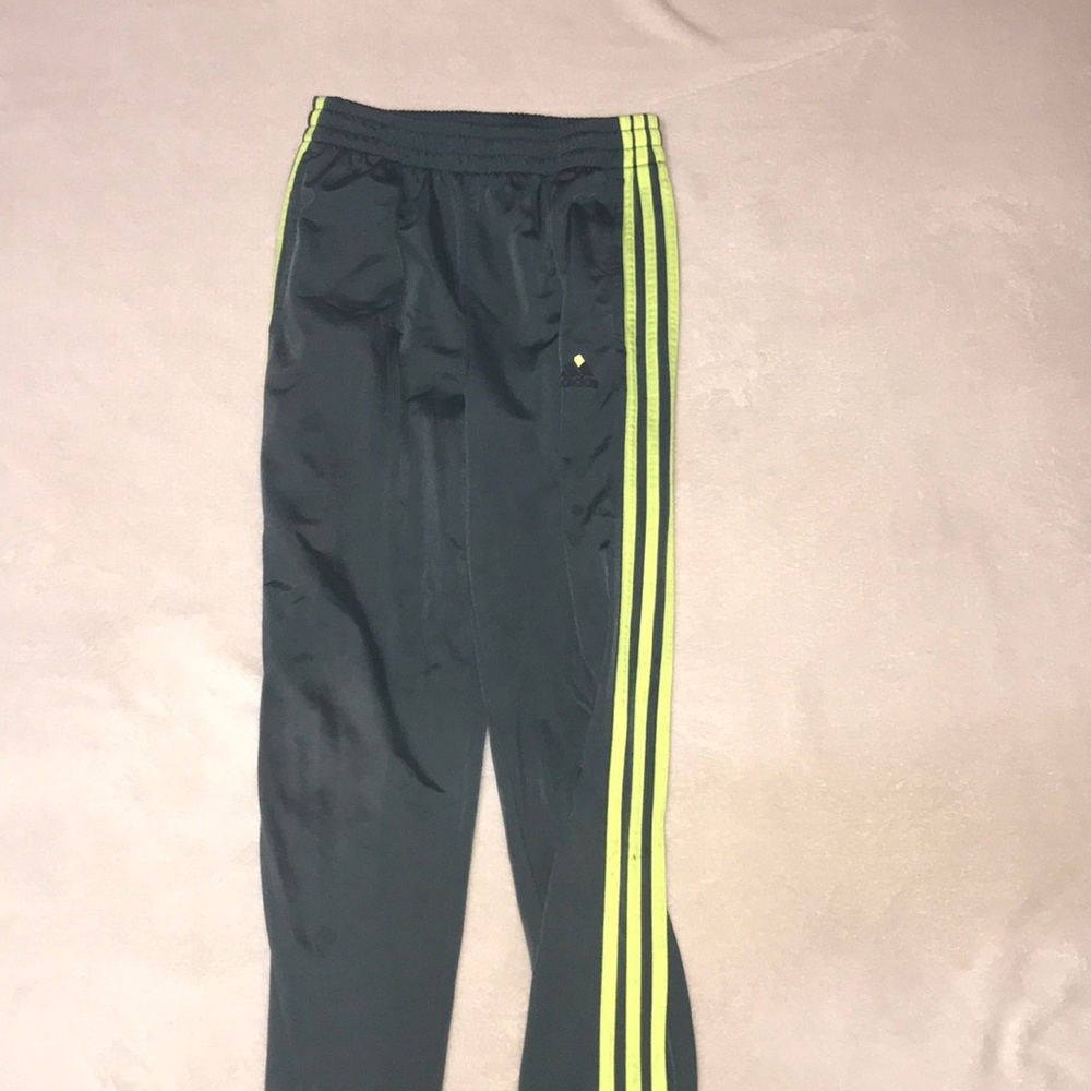 Adidas grey and neon pants